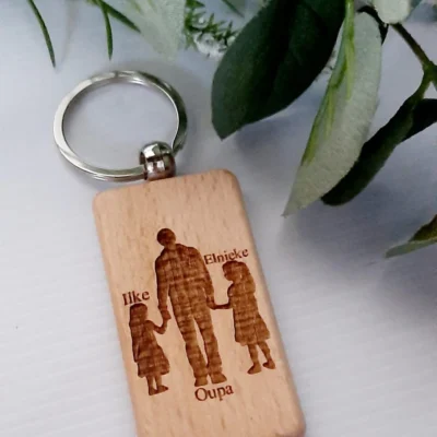 Engraved Wooden Keyring