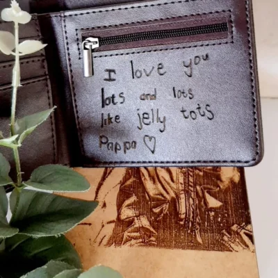 Engraved Pleather Wallet